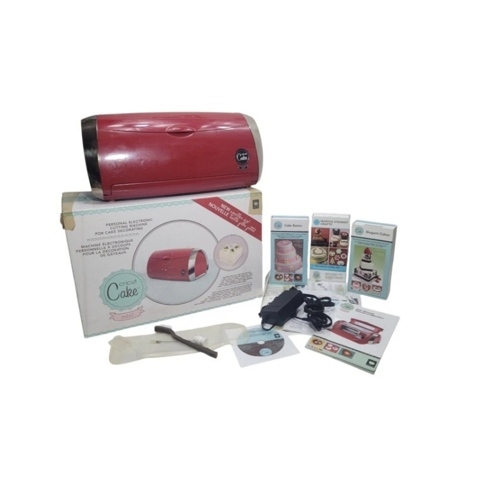 Cricut Cake Mini Electronic Cutting Machine CCM001 Red with 3 cartridges & More